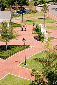 DBU brick sidewalks