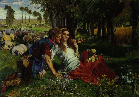 celestial hierarchy William Holman Hunt's paiting, The Hireling Shepherd
