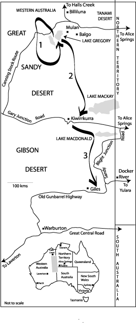 tourist map of Great Sandy Desert